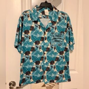 Dewar’s Caribbean Smooth Tropical Hawaiian Shirt Rum Cask Promo Size M